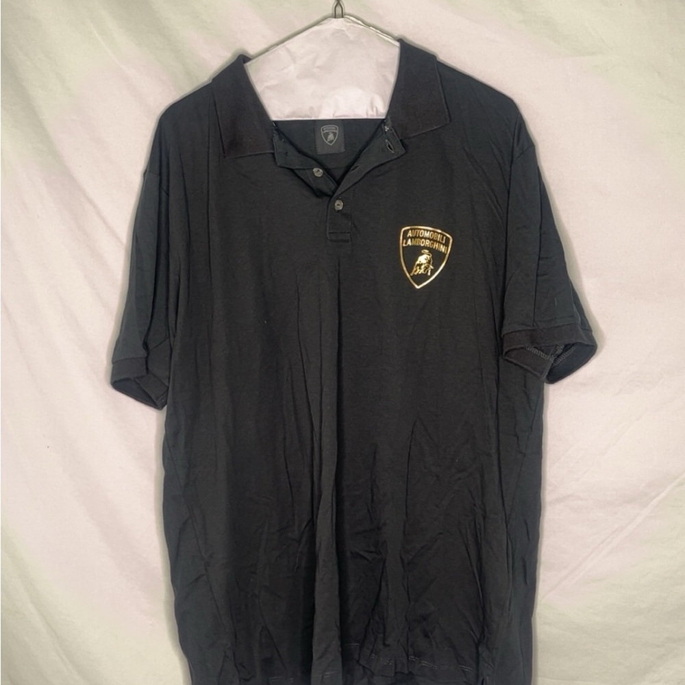 Lamborghini Black Polo Shirt Classic Design